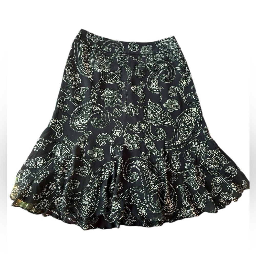 Ann Taylor Women’s Paisley Print Silk Skirt Size 8 Y2K Boho Hippie Gypsy